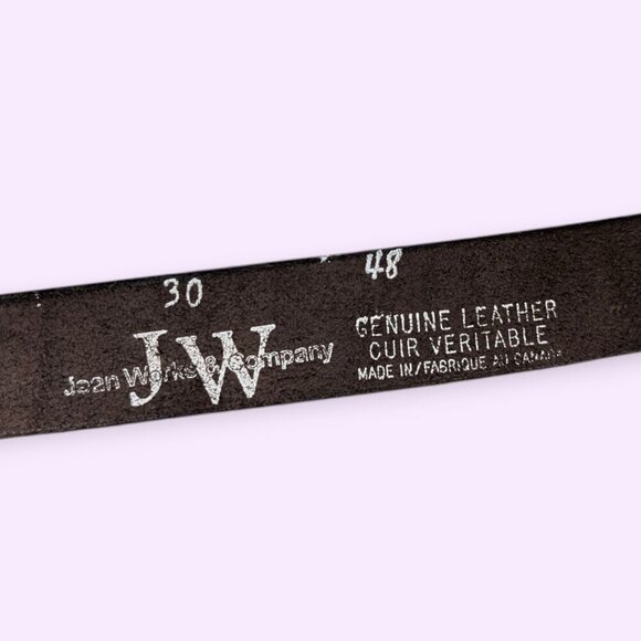 🍁Vintage Jean Works & Co Genuine Leather Belt - Picture 3 of 4